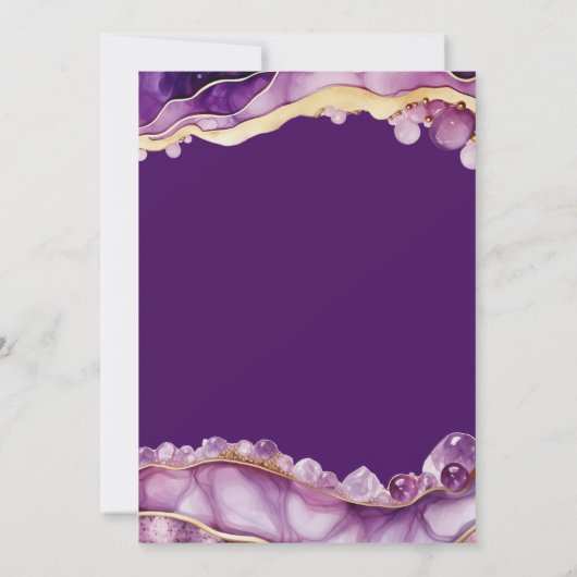 Marbre d'or pourpre 60e Invitation anniversaire (Dos)