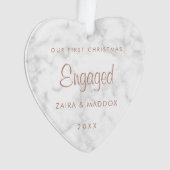 Marbre d'or rose Notre premier Noël engagé (devant)