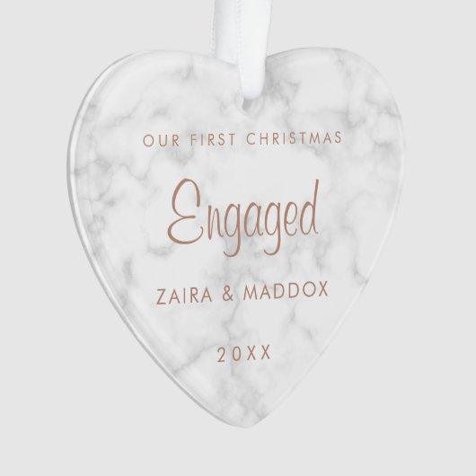 Marbre d'or rose Notre premier Noël engagé (devant)