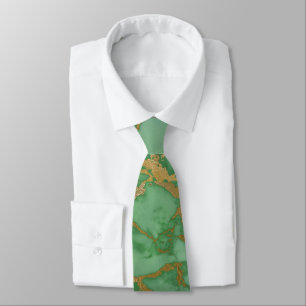MARBRE D'OR VERT CRAVATE MOTIF ABSTRAITE