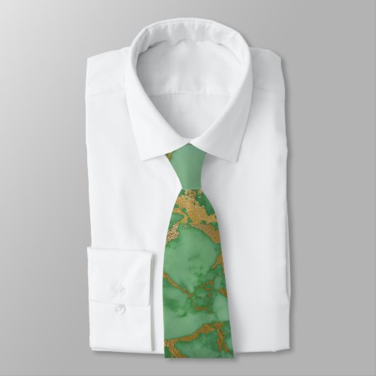 MARBRE D'OR VERT CRAVATE MOTIF ABSTRAITE (Attaché)