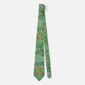 MARBRE D'OR VERT CRAVATE MOTIF ABSTRAITE (Devant)