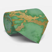MARBRE D'OR VERT CRAVATE MOTIF ABSTRAITE (Roulé)