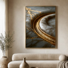 Marbre doré 24x36 Art mural en acrylique