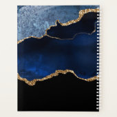 Marbre doré bleu marine moderne pailleté  (Dos)
