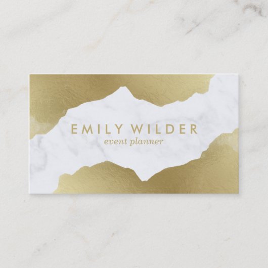 Marbre doré | Carte de visite (Devant)