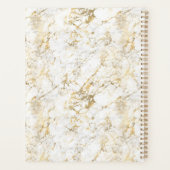 Marbre doré et blanc avec luxe de monogramme noir (Dos)
