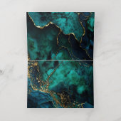 Marbre élégant | Carte de place d'invité honorée (Couchage intérieur)