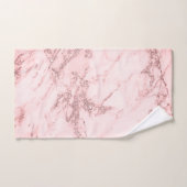 Marbre élégant chic rose gris argent (Serviette à main)