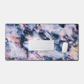 Marbre élégant coloré blanc bleu et rose (Clavier et souris)