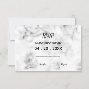 Marbre élégant mariage design RSVP