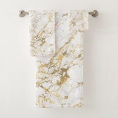 Marbre élégant motif or blanc (En situation)