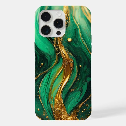 Marbre élégant or vert moderne (Verso)