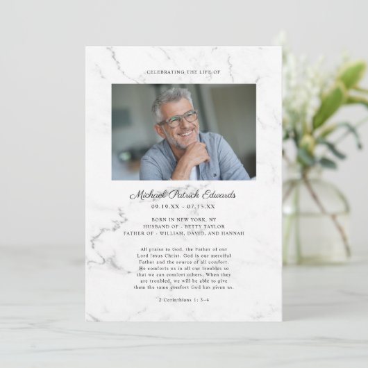 Marbre élégant | Programme de photos commémorative (Debout devant)