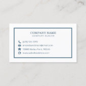 Marbre émeraude bleu élégant | CARTE DE VISITE (Dos)