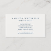 Marbre émeraude bleu élégant | CARTE DE VISITE (Dos)