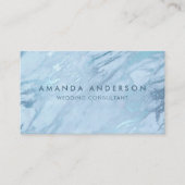 Marbre émeraude bleu élégant | CARTE DE VISITE (Devant)