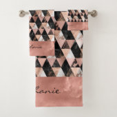 Marbre en noir | or blanc & rose Monogramme (En situation)