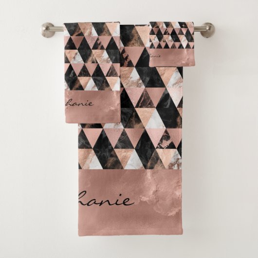 Marbre en noir | or blanc & rose Monogramme (En situation)