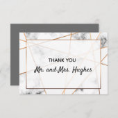 Marbre et or élégant mariage merci (Devant / Derrière)