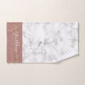 Marbre et or rose - élégant personnalisé (Serviette à main)
