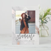 MARBRE ET OR ROSE faire-part DE DIPLÔME (Debout devant)