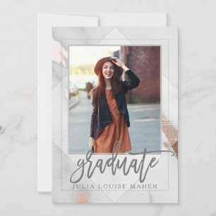 MARBRE ET OR ROSE faire-part DE DIPLÔME