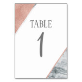 Marbre et or Rose Mariage Numéro de table (Par défaut)