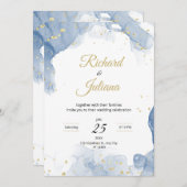 Marbre faire-part de mariage moderne mariage éléga (Devant / Derrière)