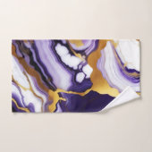 Marbre faux violet jaune or tendance gras (Serviette à main)