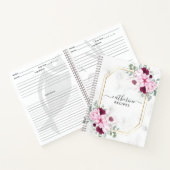 Marbre floral Blank propre livre de cuisine Recett (Intérieur)