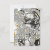 marbre fluide or noir mariage RSVP (Dos)