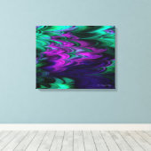 Marbre fractal 4-2 Toile enveloppée (Insitu (Plancher de Bois))