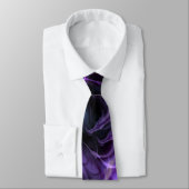 Marbre fractal Cravate violet (Attaché)