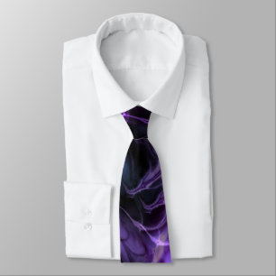 Marbre fractal Cravate violet
