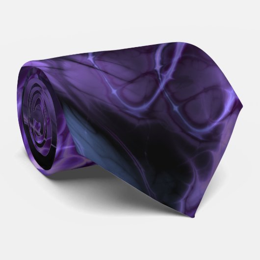 Marbre fractal Cravate violet (Roulé)