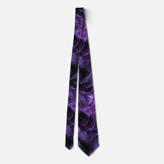Marbre fractal Cravate violet (Dos)