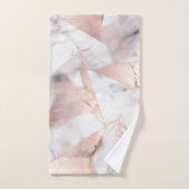 Marbre géométrique Rose or tendance (Serviette à main)