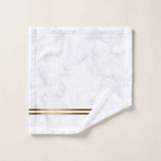 Marbre gris avec rayures dorées (Gant de toilette)