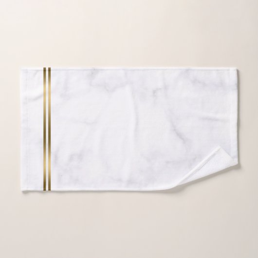 Marbre gris avec rayures dorées (Serviette à main)