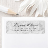 Marbre gris blanc Étiquettes d'adresse de retour (En situation)