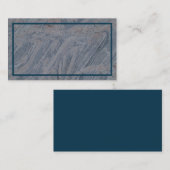 Marbre gris bleu Carte de visite texturé (Devant / Derrière)