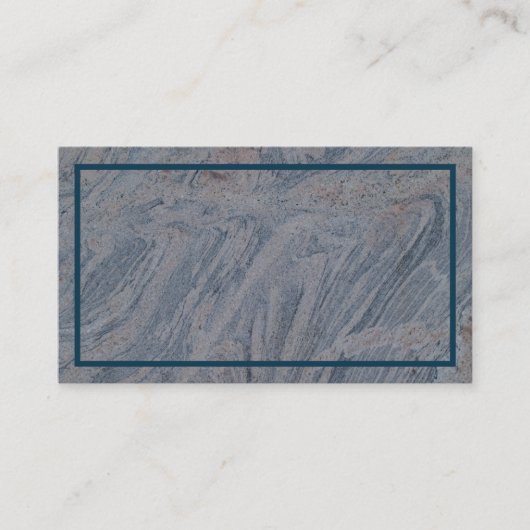 Marbre gris bleu Carte de visite texturé (Devant)