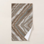 marbre gris marron granit scandinave minimaliste (Serviette à main)