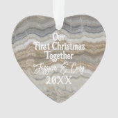 Marbre gris moderne Notre premier Noël ensemble (devant)