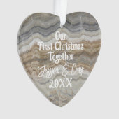 Marbre gris moderne Notre premier Noël ensemble (devant)