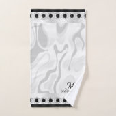 Marbre gris noir et blanc Effet géométrique minima (Serviette à main)