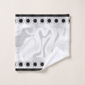 Marbre gris noir et blanc Effet géométrique minima (Gant de toilette)