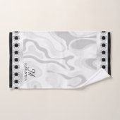 Marbre gris noir et blanc Effet géométrique minima (Serviette à main)