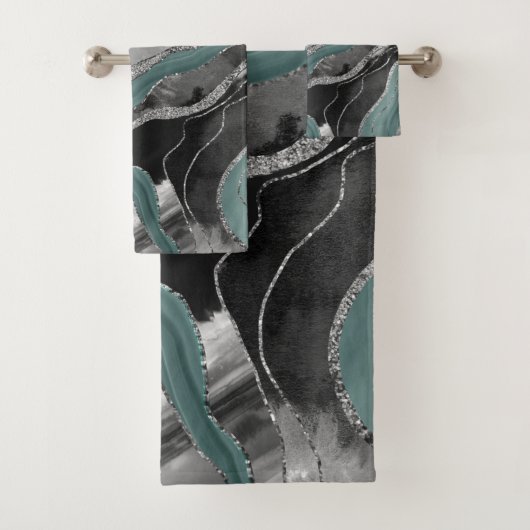 Marbre gris pâle Turquoise Agate Parties scintilla (En situation)